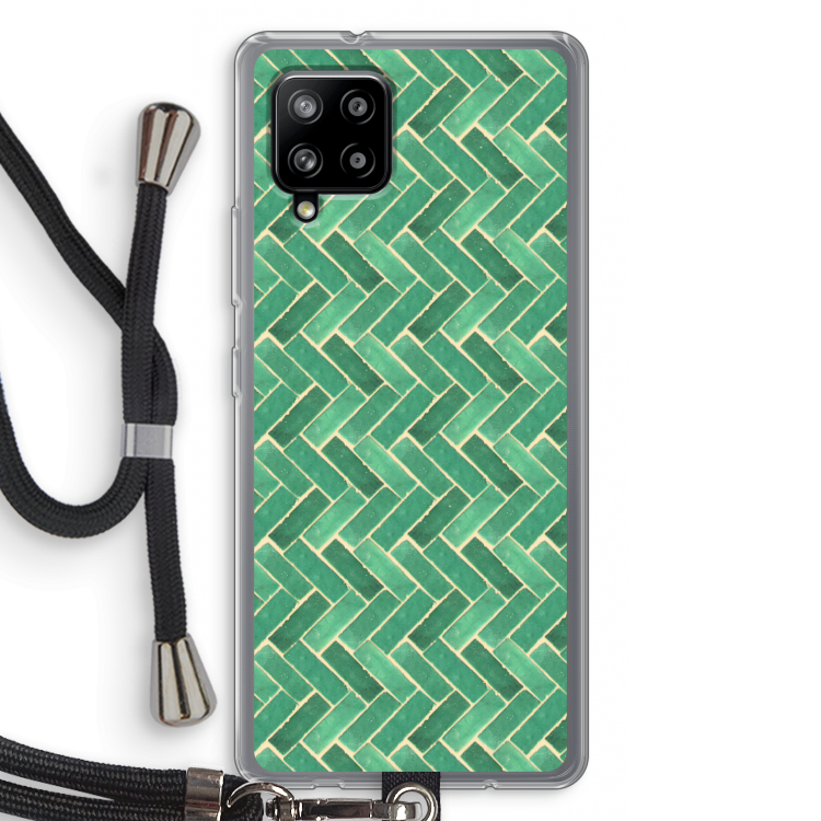 Moroccan tiles 2: Samsung Galaxy A42 5G Transparant Hoesje met koord