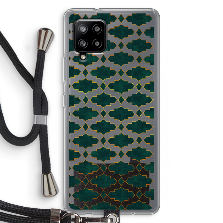 Moroccan tiles: Samsung Galaxy A42 5G Transparant Hoesje met koord