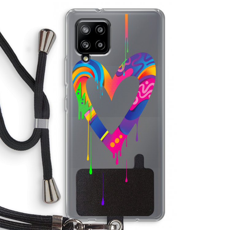 Melts My Heart: Samsung Galaxy A42 5G Transparant Hoesje met koord