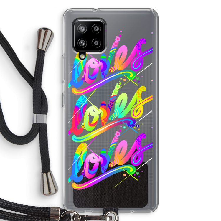Loves: Samsung Galaxy A42 5G Transparant Hoesje met koord