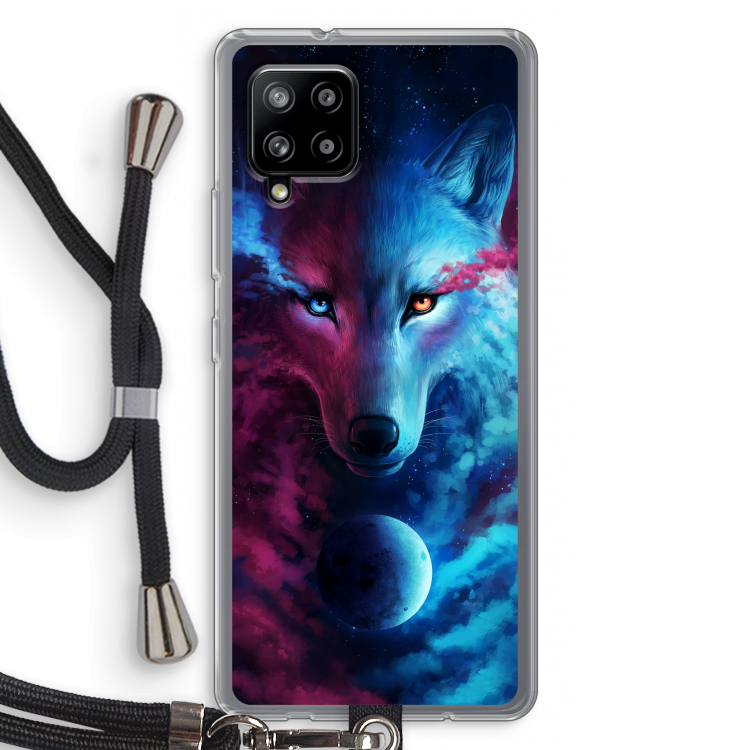 Where Light And Dark Meet: Samsung Galaxy A42 5G Transparant Hoesje met koord