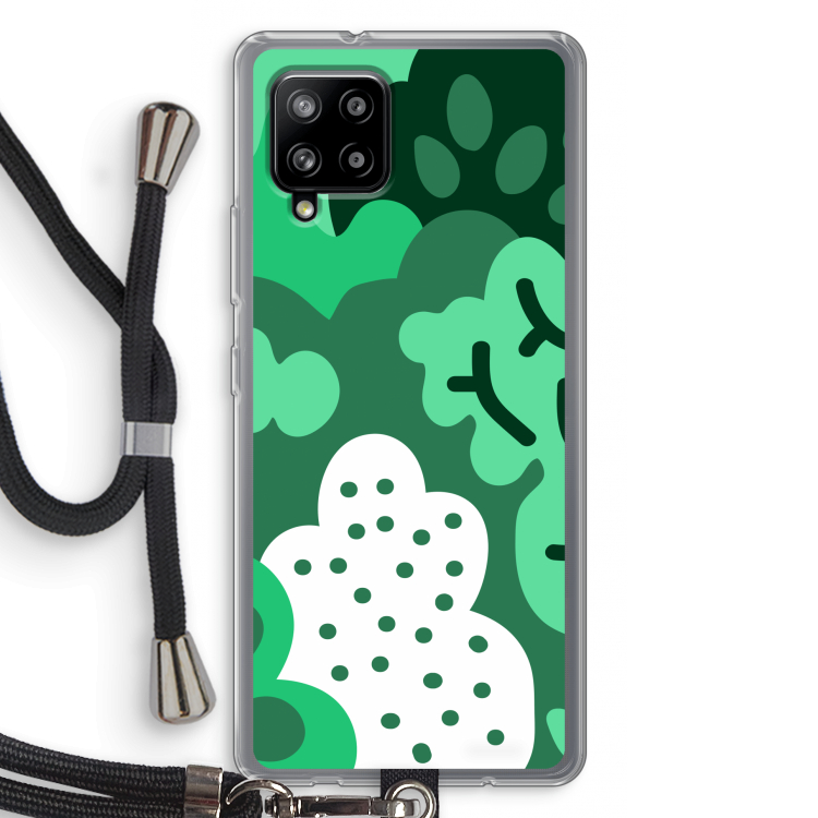 Bushes: Samsung Galaxy A42 5G Transparant Hoesje met koord