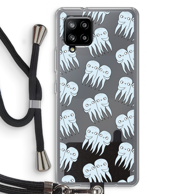 Octopussen: Samsung Galaxy A42 5G Transparant Hoesje met koord