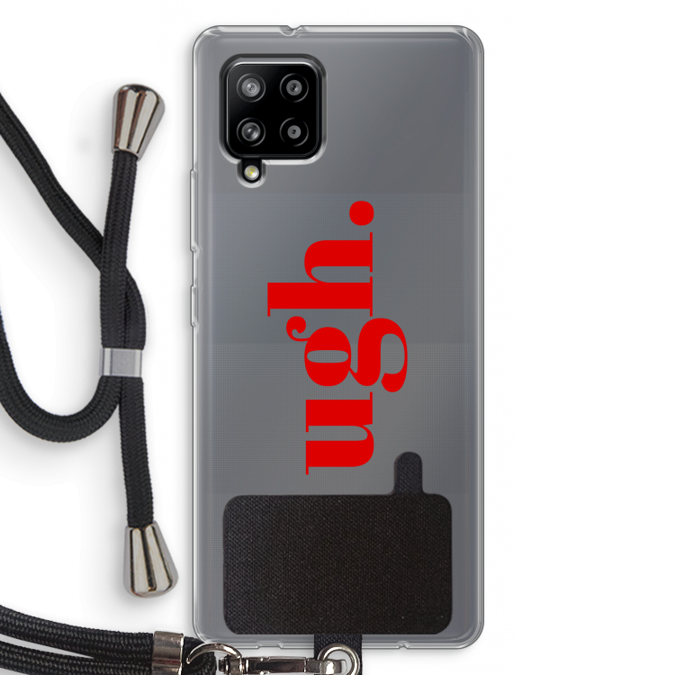 Ugh: Samsung Galaxy A42 5G Transparant Hoesje met koord