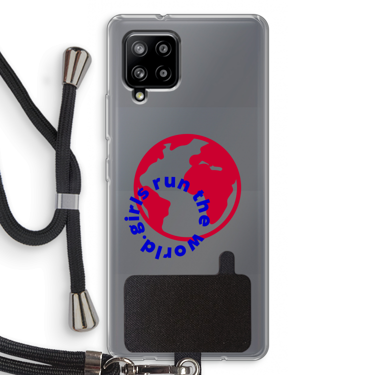 Run The World: Samsung Galaxy A42 5G Transparant Hoesje met koord