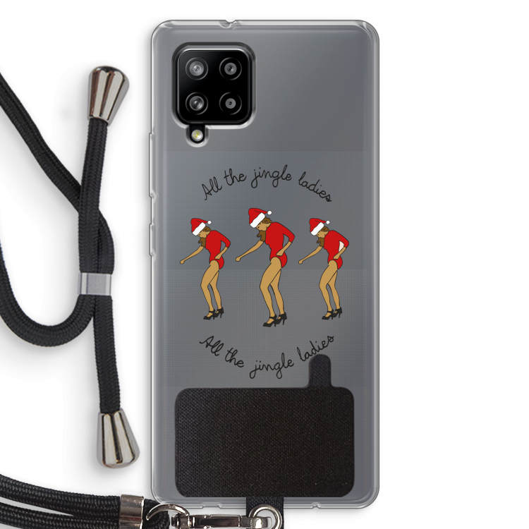 Jingle Ladies: Samsung Galaxy A42 5G Transparant Hoesje met koord