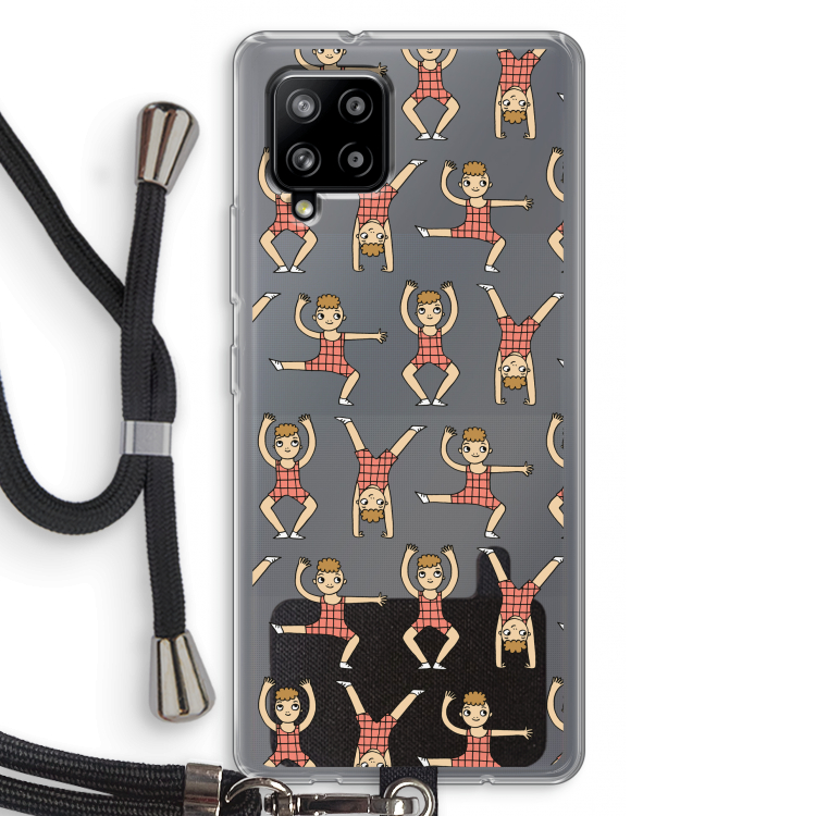 Gymboys: Samsung Galaxy A42 5G Transparant Hoesje met koord