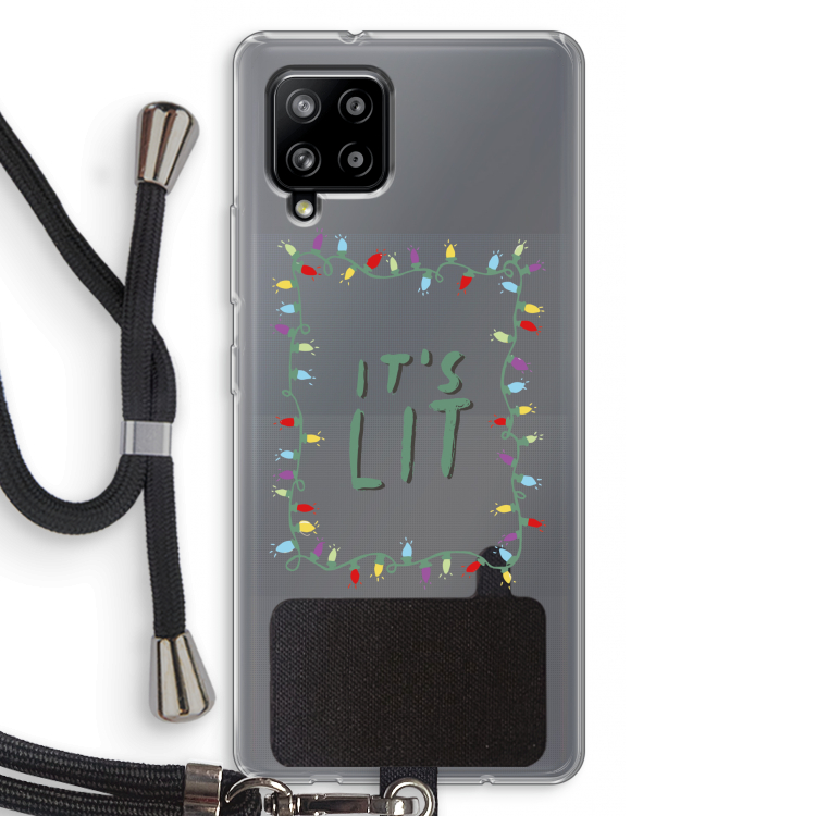 It's Lit: Samsung Galaxy A42 5G Transparant Hoesje met koord