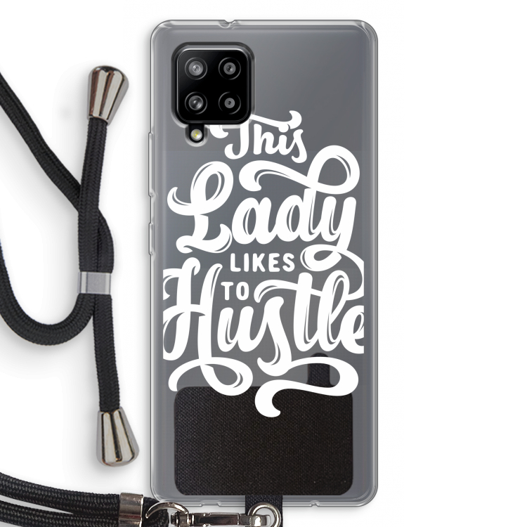 Hustle Lady: Samsung Galaxy A42 5G Transparant Hoesje met koord