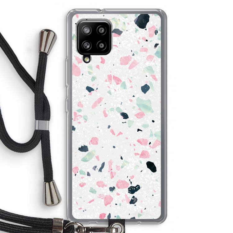Terrazzo N°3: Samsung Galaxy A42 5G Transparant Hoesje met koord