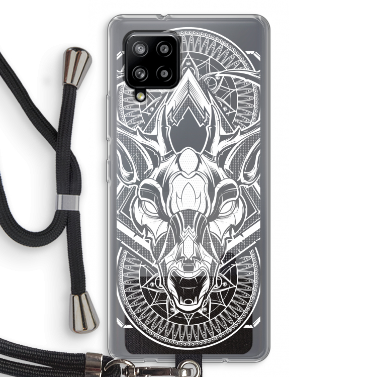 Oh Deer: Samsung Galaxy A42 5G Transparant Hoesje met koord