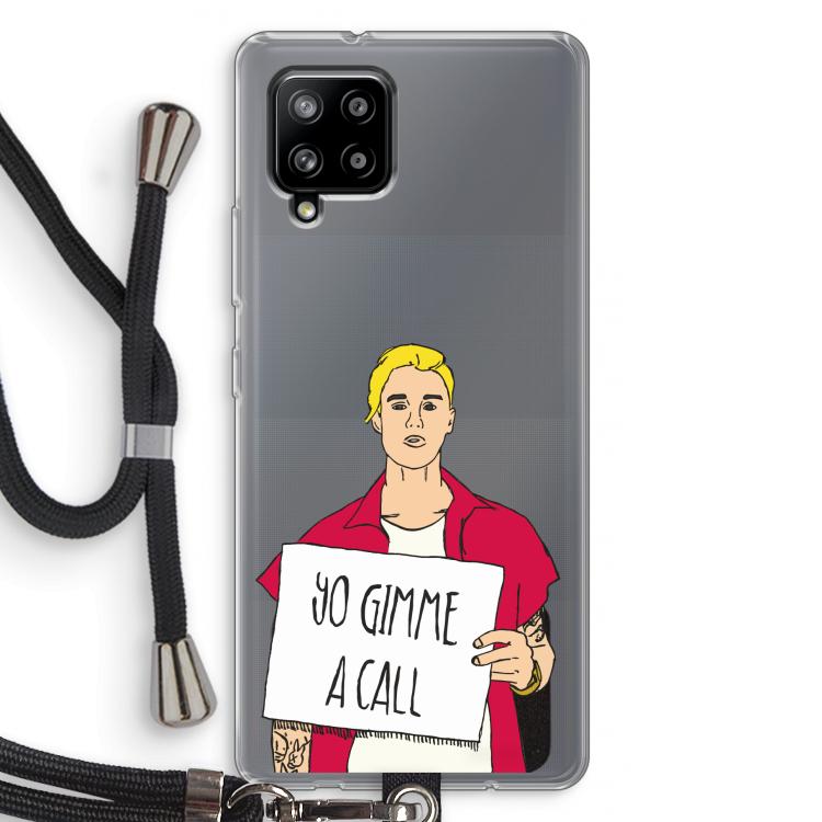 Gimme a call: Samsung Galaxy A42 5G Transparant Hoesje met koord