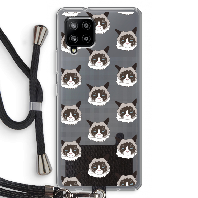 It's a Purrr Case: Samsung Galaxy A42 5G Transparant Hoesje met koord