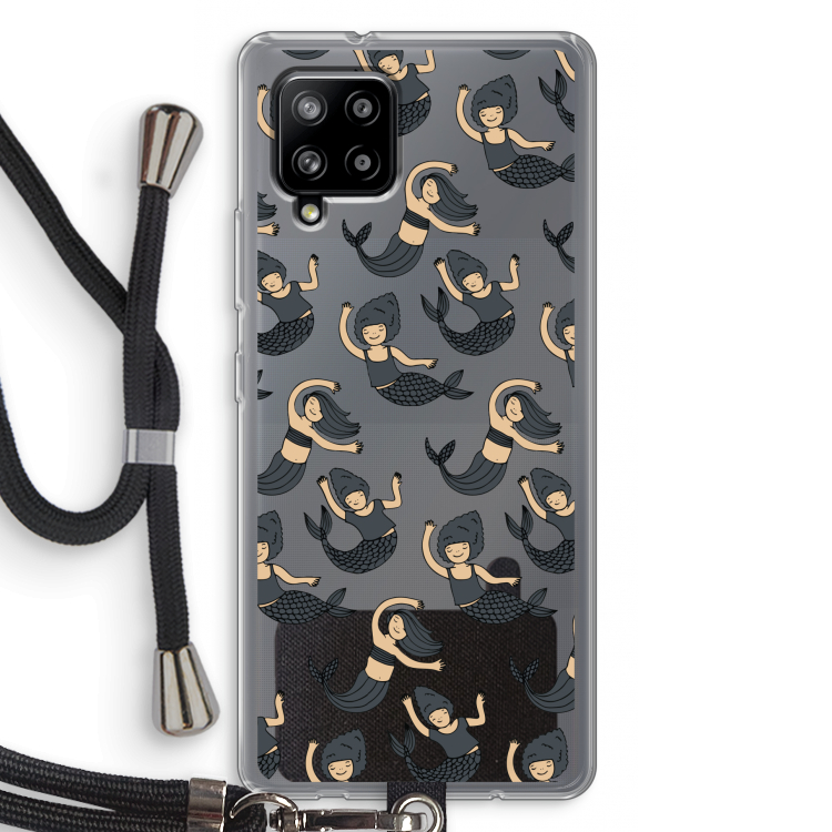 Zeemeermin: Samsung Galaxy A42 5G Transparant Hoesje met koord