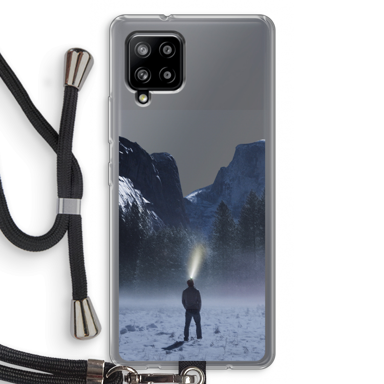 Wanderlust: Samsung Galaxy A42 5G Transparant Hoesje met koord