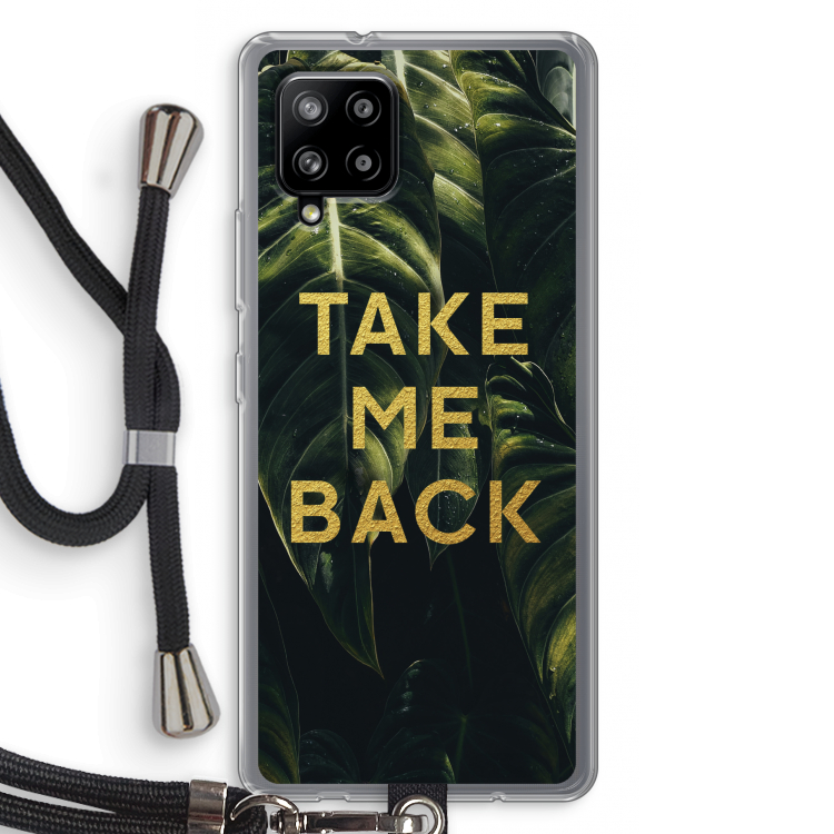 Take me back: Samsung Galaxy A42 5G Transparant Hoesje met koord