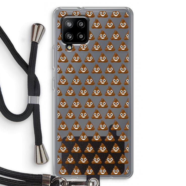 Poop emoji: Samsung Galaxy A42 5G Transparant Hoesje met koord