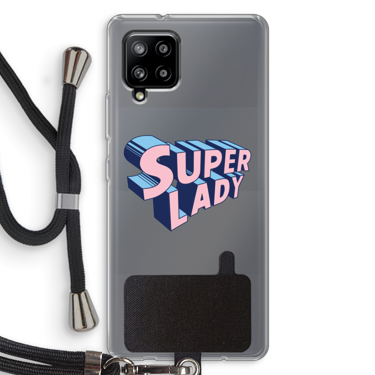 Superlady: Samsung Galaxy A42 5G Transparant Hoesje met koord