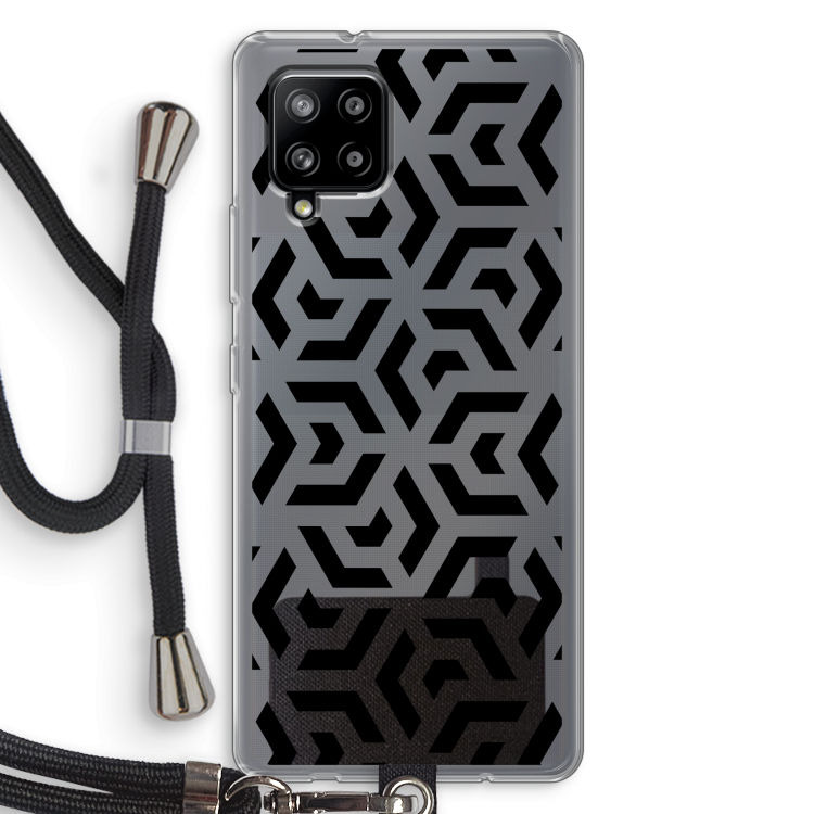 Crazy pattern: Samsung Galaxy A42 5G Transparant Hoesje met koord