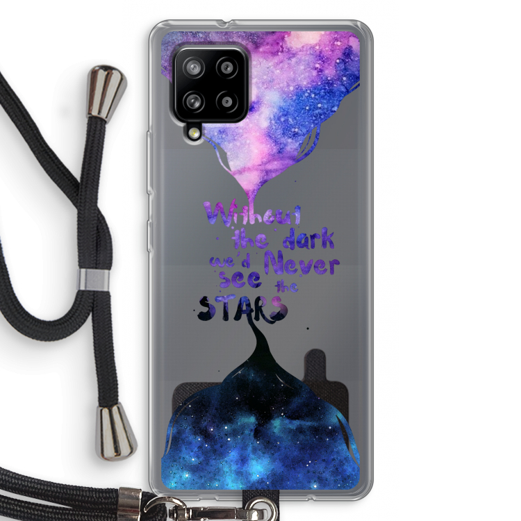 Stars quote: Samsung Galaxy A42 5G Transparant Hoesje met koord