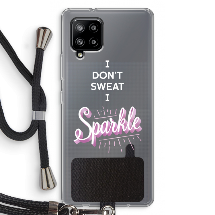 Sparkle quote: Samsung Galaxy A42 5G Transparant Hoesje met koord