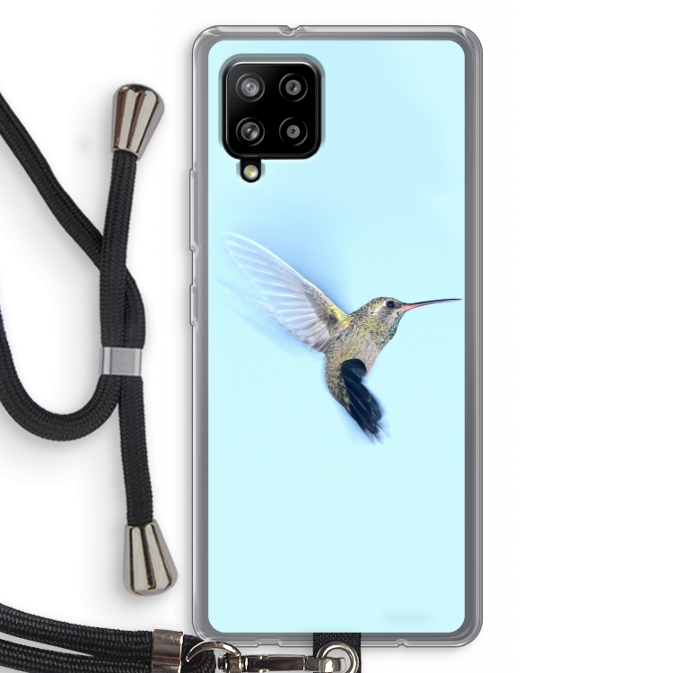 Kolibri: Samsung Galaxy A42 5G Transparant Hoesje met koord