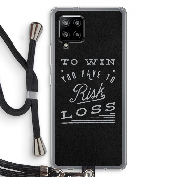 Risk loss: Samsung Galaxy A42 5G Transparant Hoesje met koord