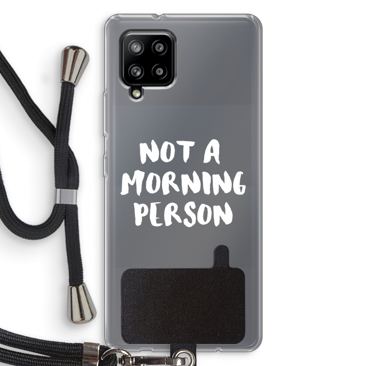 Morning person: Samsung Galaxy A42 5G Transparant Hoesje met koord