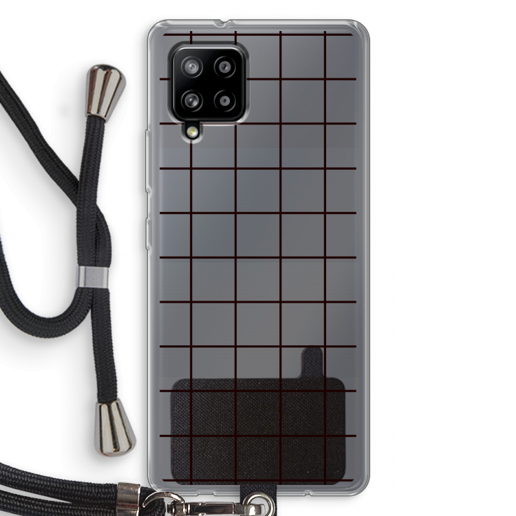 Rooster: Samsung Galaxy A42 5G Transparant Hoesje met koord