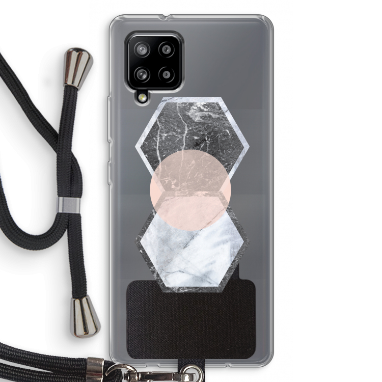 Creatieve toets: Samsung Galaxy A42 5G Transparant Hoesje met koord