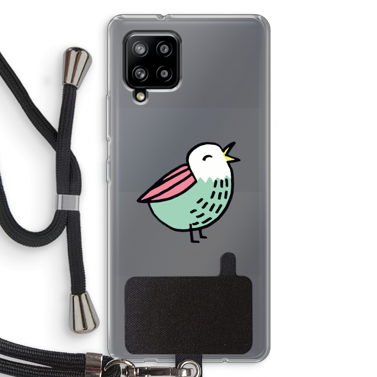 Birdy: Samsung Galaxy A42 5G Transparant Hoesje met koord