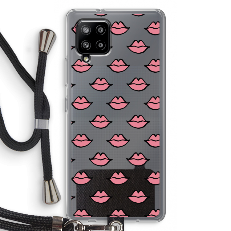 Lipjes: Samsung Galaxy A42 5G Transparant Hoesje met koord