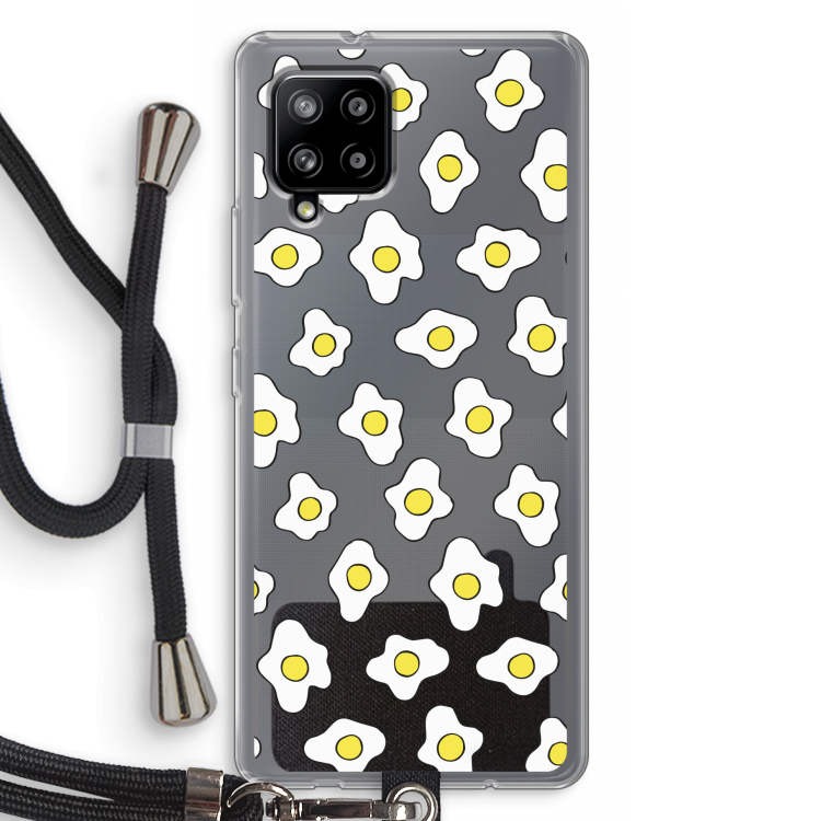 Spiegeleitjes: Samsung Galaxy A42 5G Transparant Hoesje met koord
