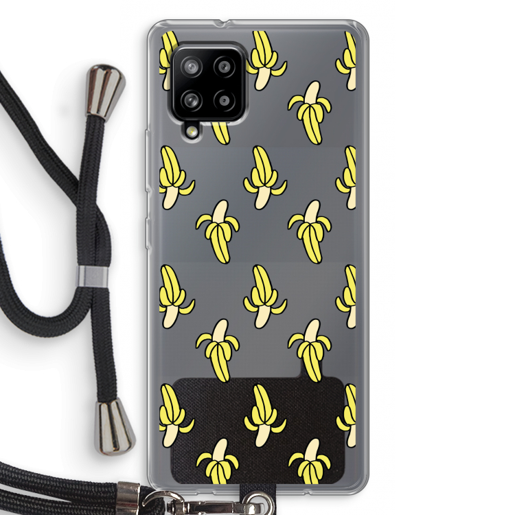 Bananas: Samsung Galaxy A42 5G Transparant Hoesje met koord