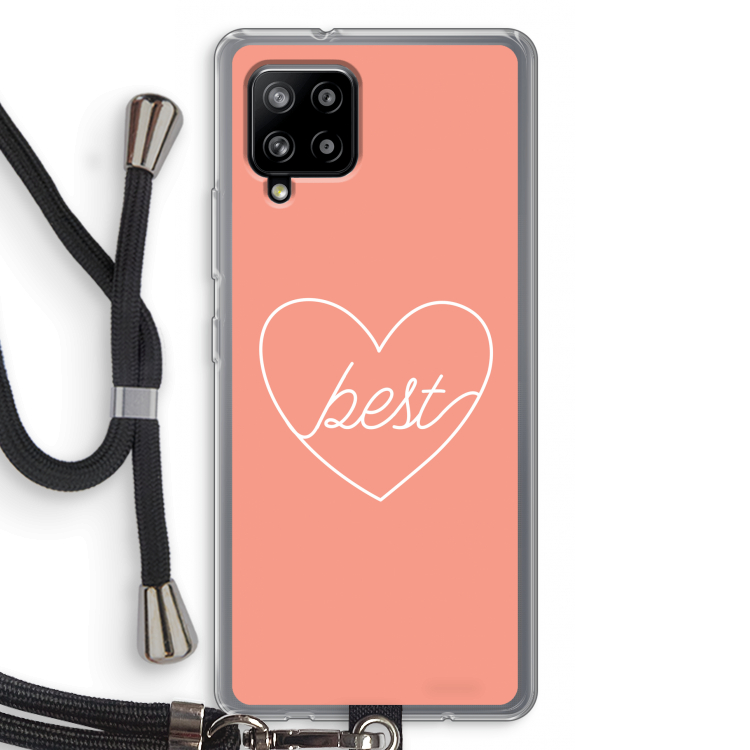 Best heart: Samsung Galaxy A42 5G Transparant Hoesje met koord