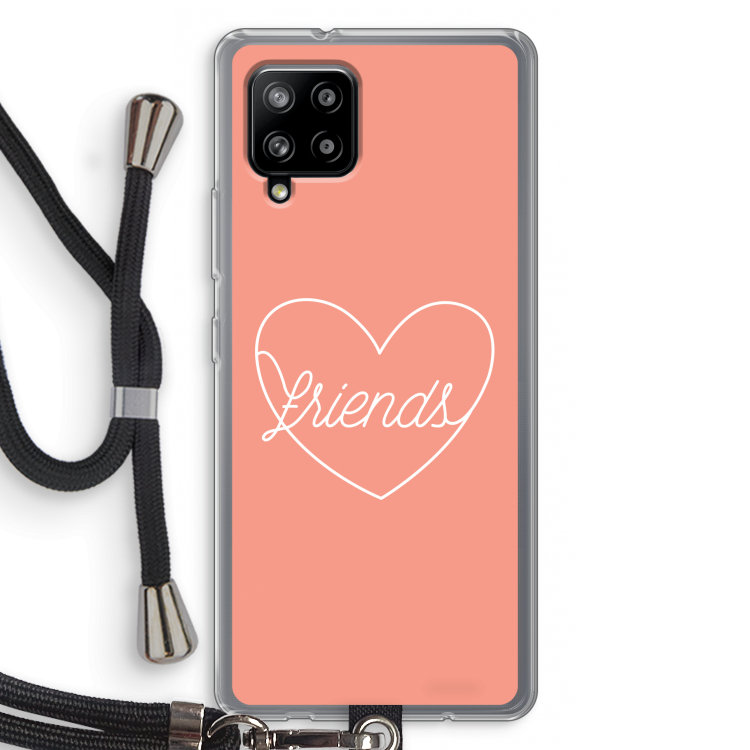 Friends heart: Samsung Galaxy A42 5G Transparant Hoesje met koord