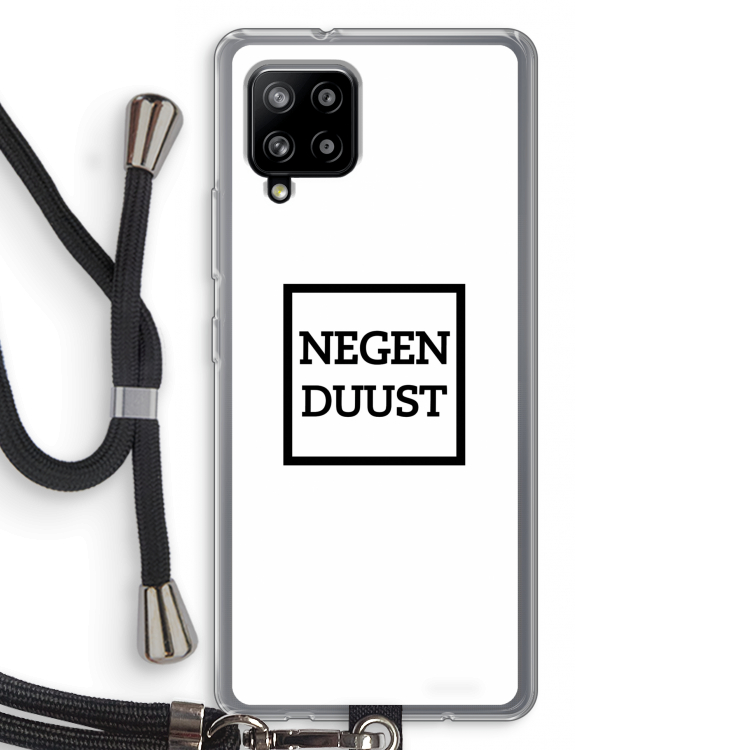 Negenduust vierkant: Samsung Galaxy A42 5G Transparant Hoesje met koord