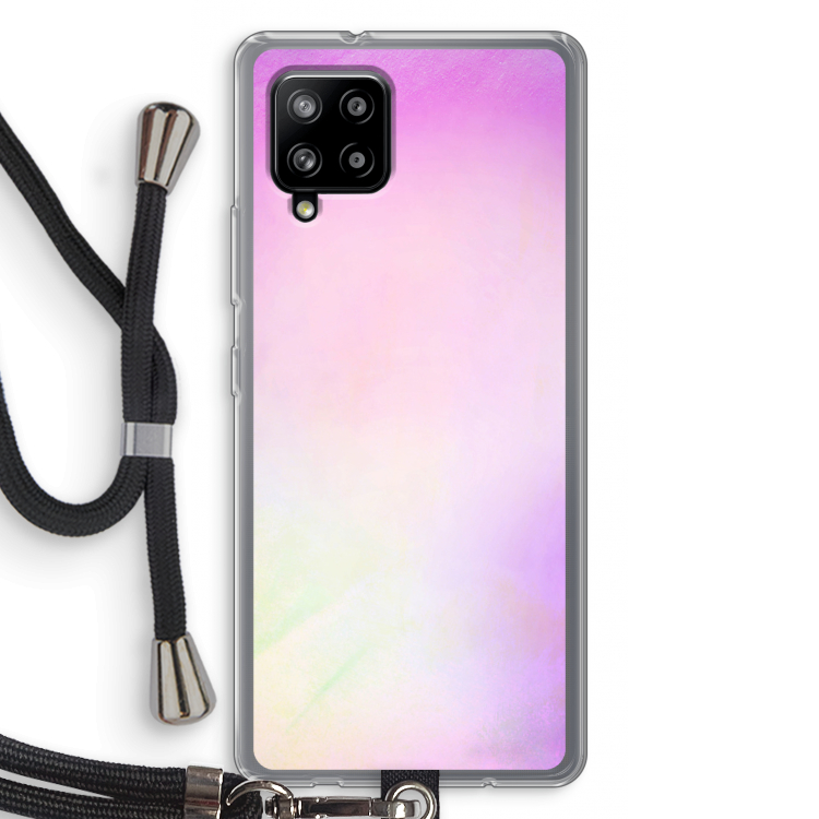 Flow mist pastel: Samsung Galaxy A42 5G Transparant Hoesje met koord