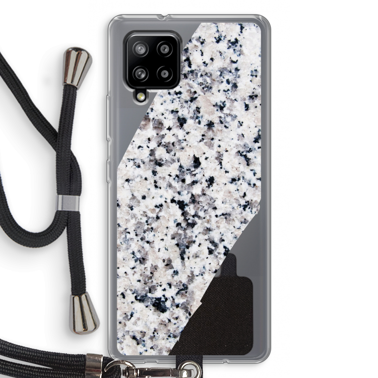 Gespikkelde marmer: Samsung Galaxy A42 5G Transparant Hoesje met koord
