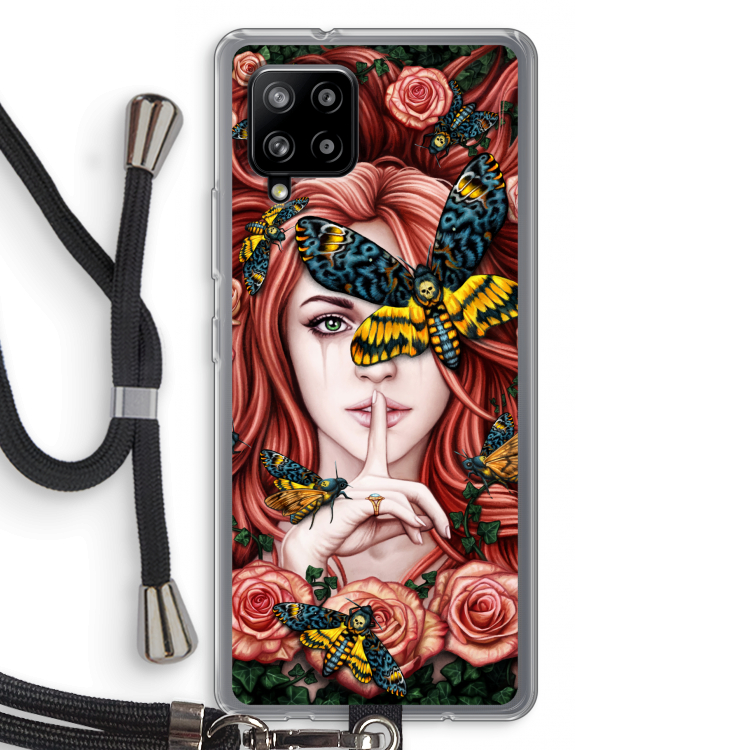 Lady Moth: Samsung Galaxy A42 5G Transparant Hoesje met koord
