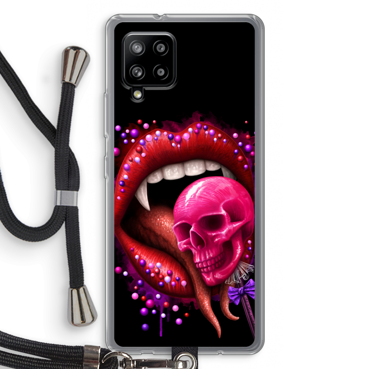 Dodelijk zoet: Samsung Galaxy A42 5G Transparant Hoesje met koord