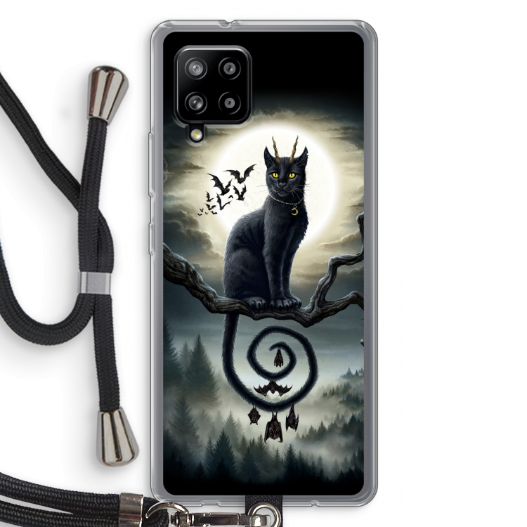 Moonlight Companions: Samsung Galaxy A42 5G Transparant Hoesje met koord