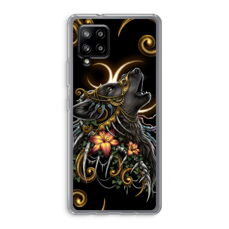 Huilende Wolf: Samsung Galaxy A42 5G Transparant Hoesje