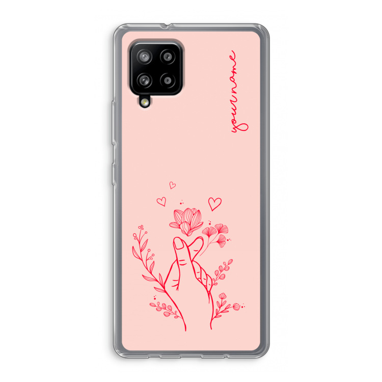Giving Flowers: Samsung Galaxy A42 5G Transparant Hoesje