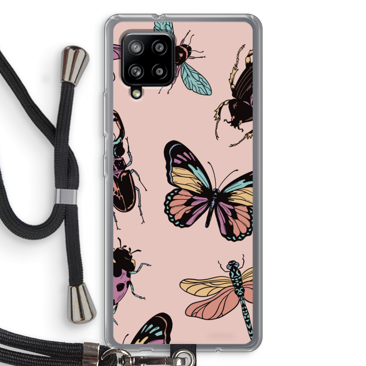 Tiny Bugs: Samsung Galaxy A42 5G Transparant Hoesje met koord