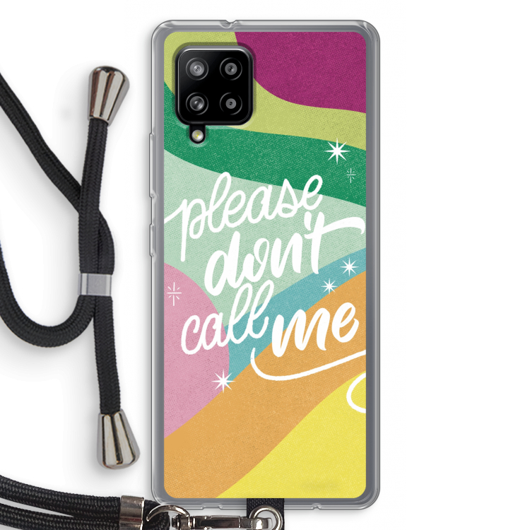 Don't call: Samsung Galaxy A42 5G Transparant Hoesje met koord