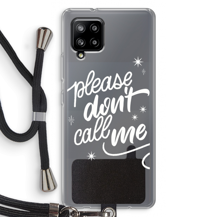 Don't call: Samsung Galaxy A42 5G Transparant Hoesje met koord
