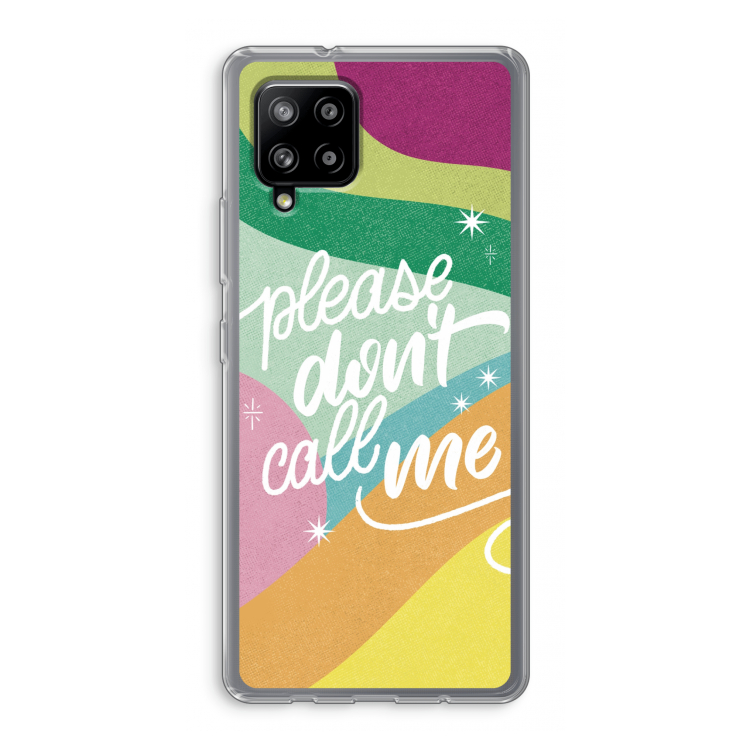Don't call: Samsung Galaxy A42 5G Transparant Hoesje
