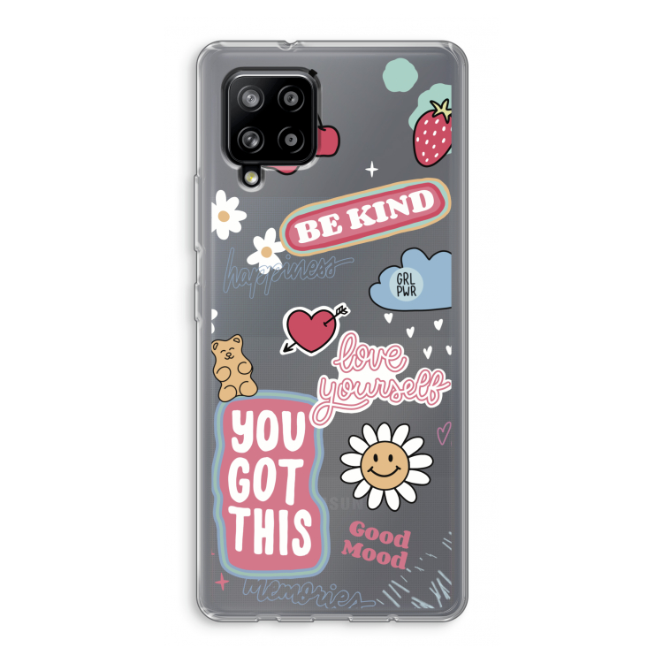Positivity: Samsung Galaxy A42 5G Transparant Hoesje