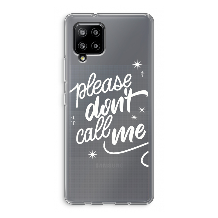 Don't call: Samsung Galaxy A42 5G Transparant Hoesje